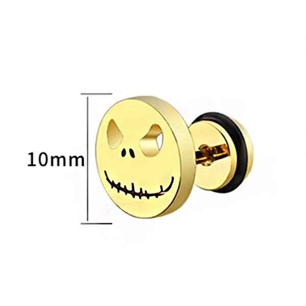 Fashion Titanium Round Cake Stud Earrings