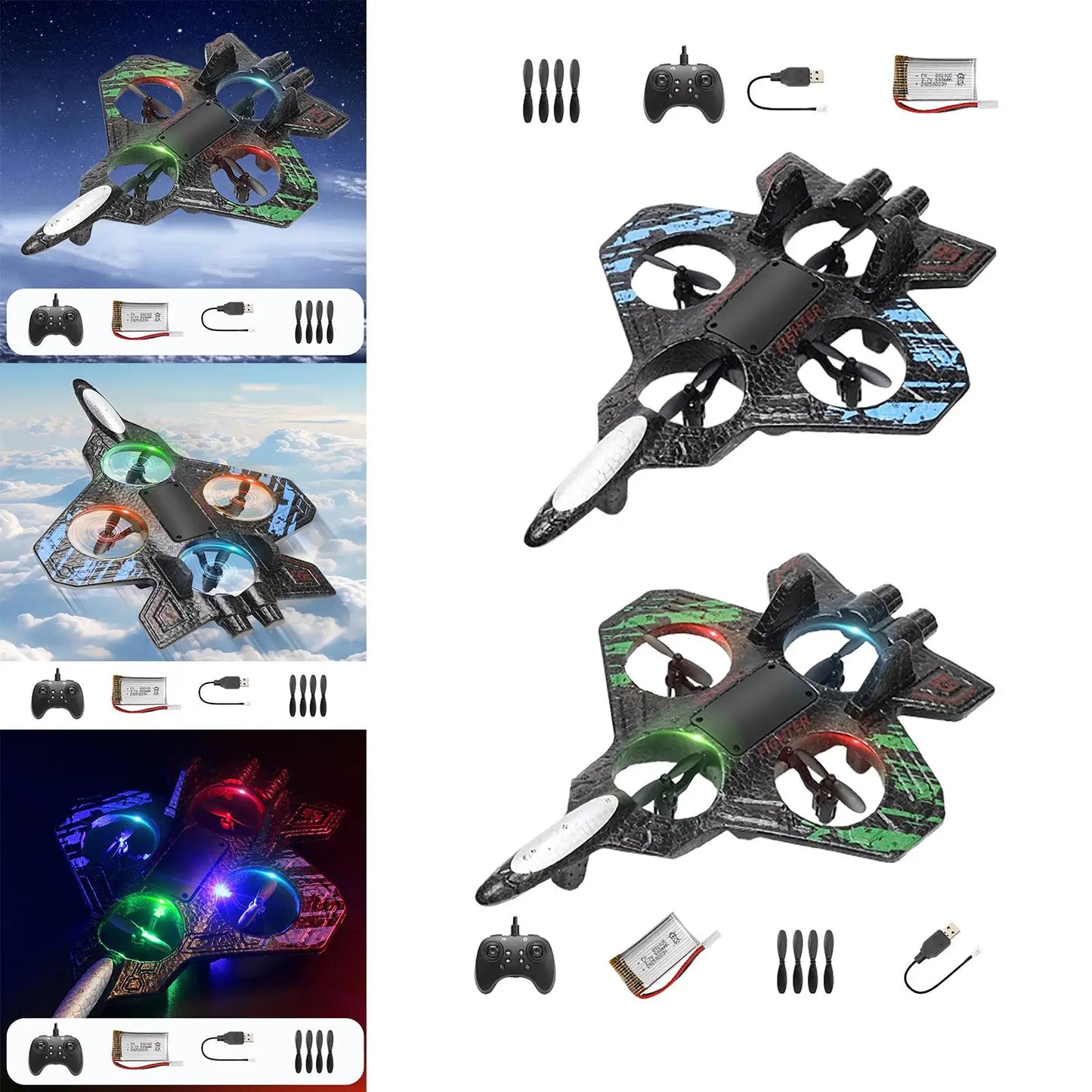 Remote Control Portable Airplane Drop Resistant for Kids Boys