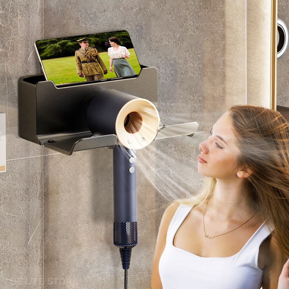 Wall Mounted Hair Dryer Holder