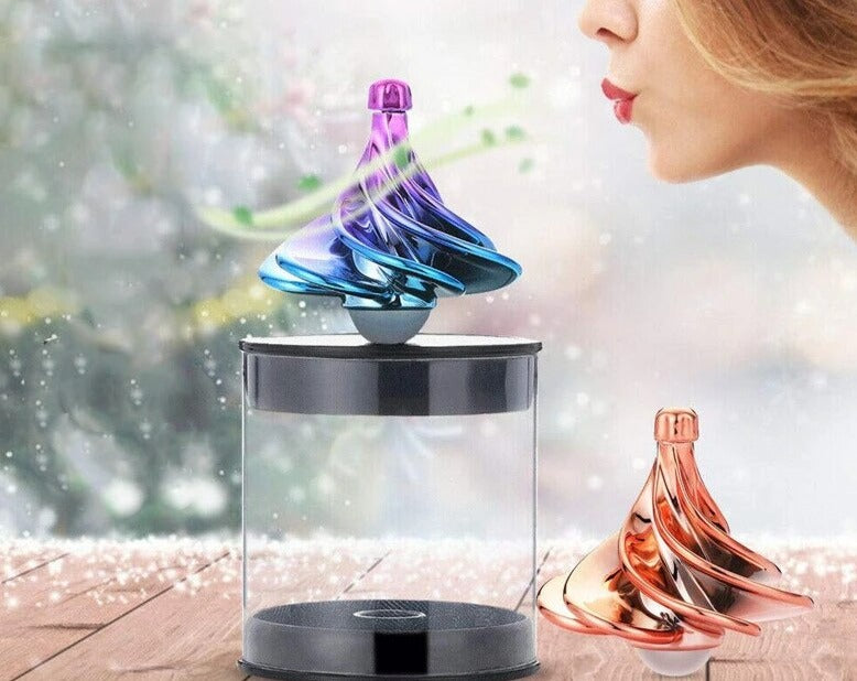 Accurate Spinning Top,Wind Gyro,Airflow Spinning Gyro, Desktop Gyro,Wind Blow Turn Gyro Stress Relief Toy for Kids and Adults | Unique Gift