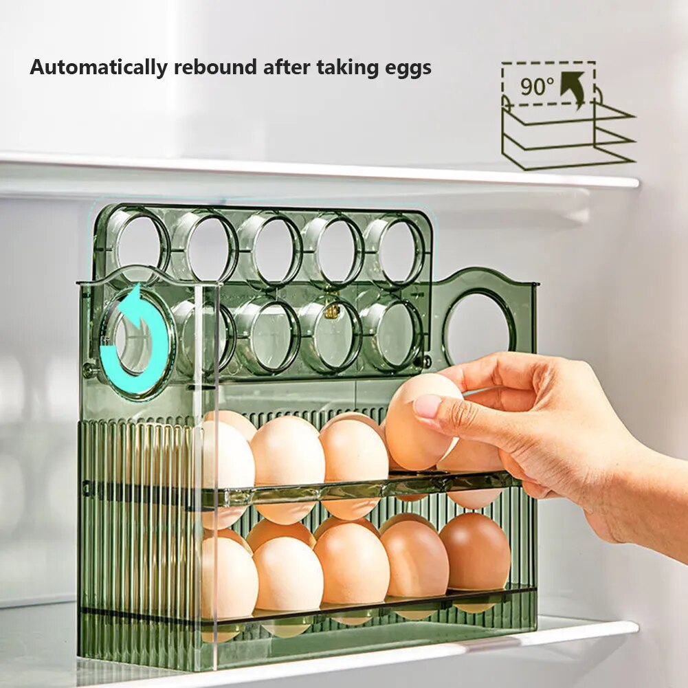 Large Capacity Egg Holder for Refrigerator, Egg Storage Box for Fridge