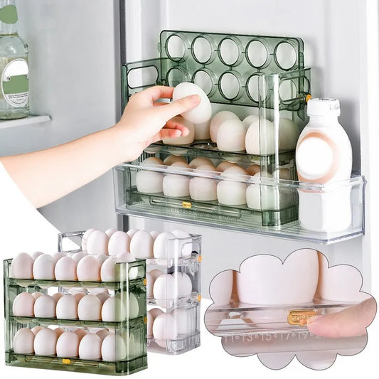 Large Capacity Egg Holder for Refrigerator, Egg Storage Box for Fridge