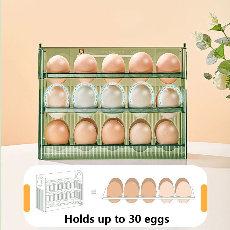 Large Capacity Egg Holder for Refrigerator, Egg Storage Box for Fridge