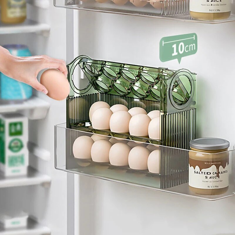 Large Capacity Egg Holder for Refrigerator, Egg Storage Box for Fridge