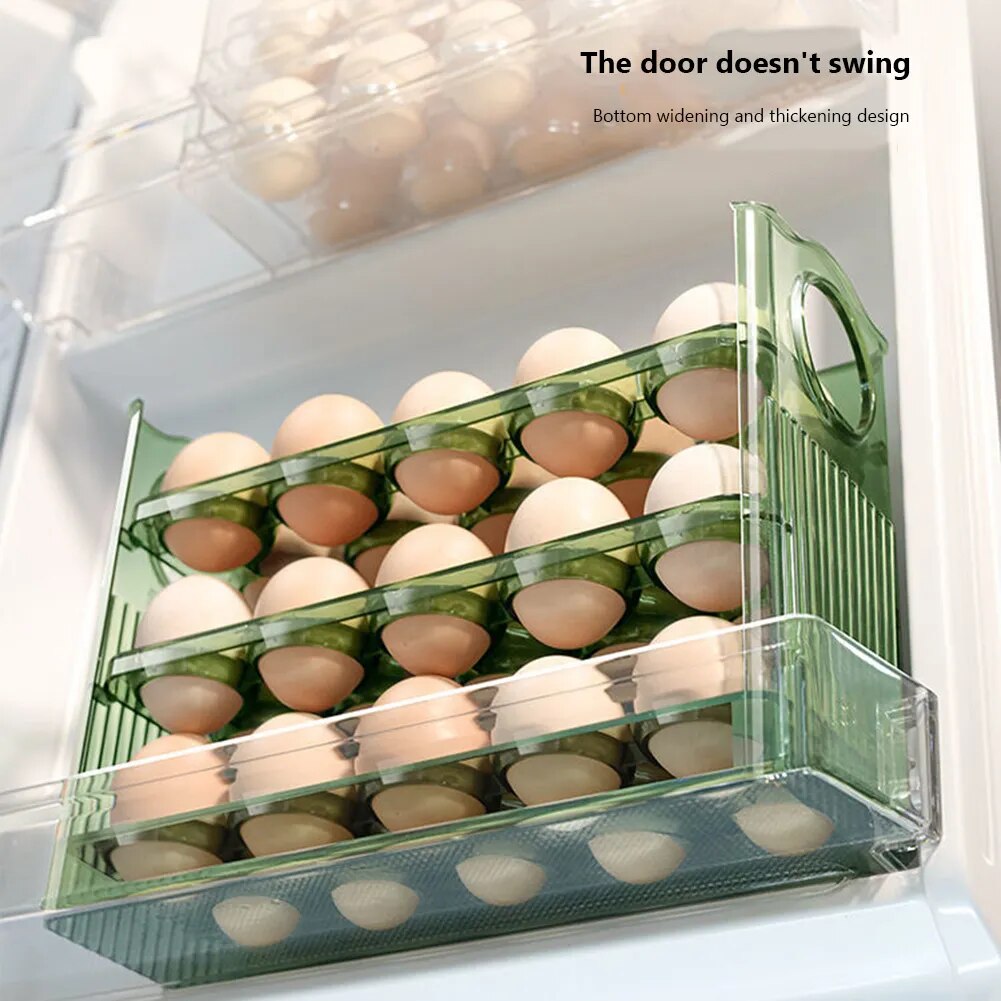 Large Capacity Egg Holder for Refrigerator, Egg Storage Box for Fridge