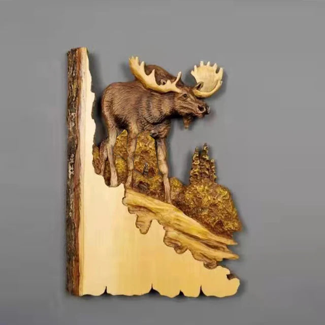 Animal Carving Handcraft Wall Hanging Sculpture