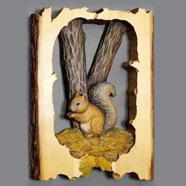 Animal Carving Handcraft Wall Hanging Sculpture