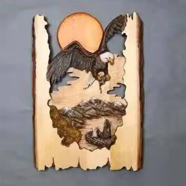 Animal Carving Handcraft Wall Hanging Sculpture