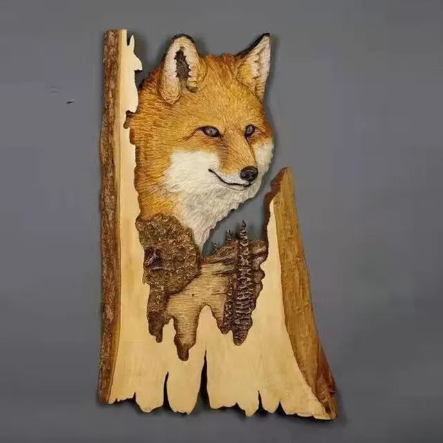 Animal Carving Handcraft Wall Hanging Sculpture