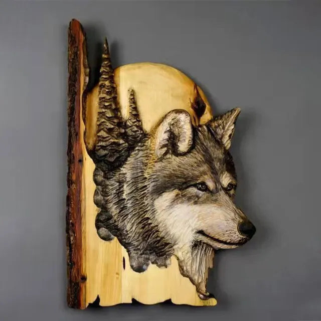 Animal Carving Handcraft Wall Hanging Sculpture