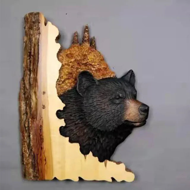 Animal Carving Handcraft Wall Hanging Sculpture