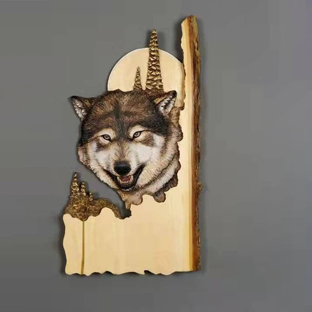 Animal Carving Handcraft Wall Hanging Sculpture