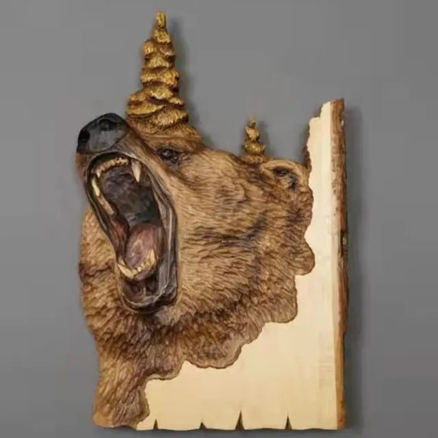 Animal Carving Handcraft Wall Hanging Sculpture