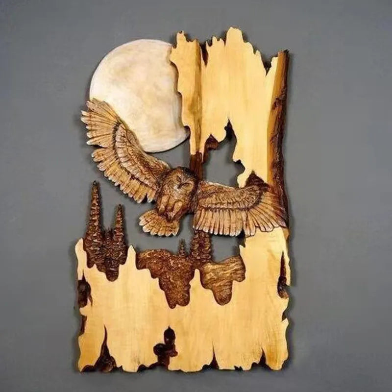 Animal Carving Handcraft Wall Hanging Sculpture