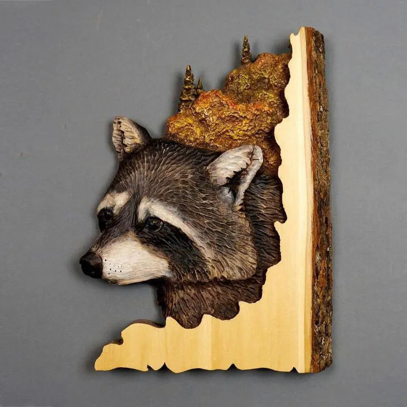 Animal Carving Handcraft Wall Hanging Sculpture