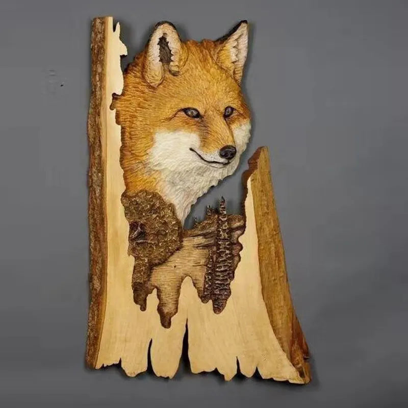 Animal Carving Handcraft Wall Hanging Sculpture