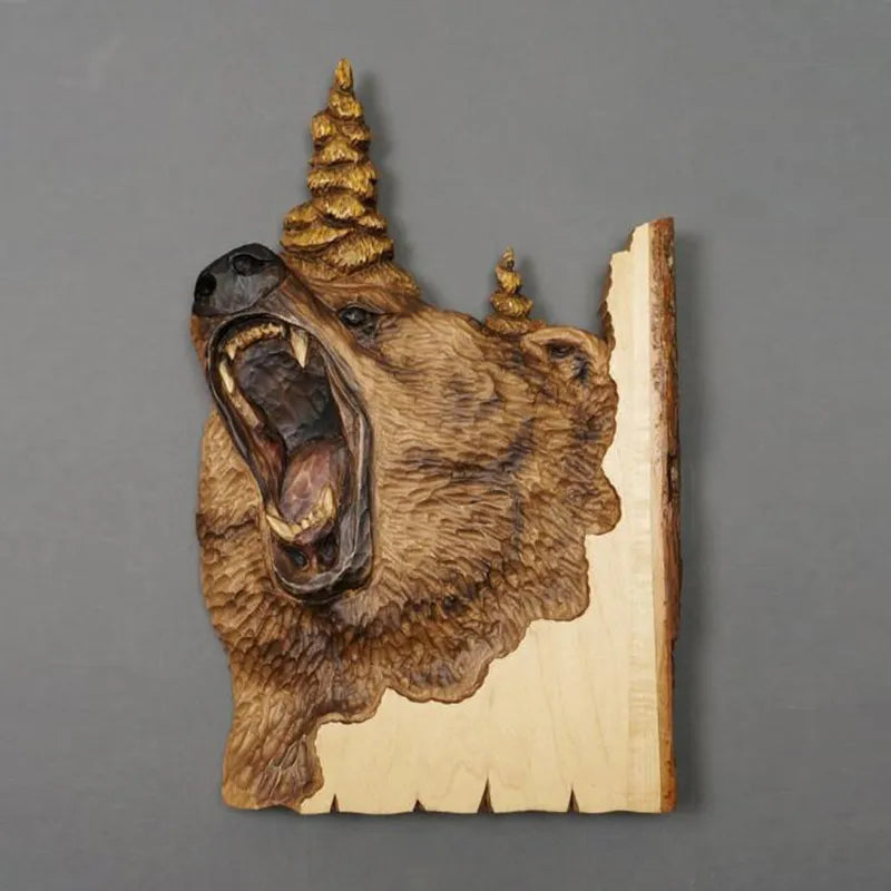 Animal Carving Handcraft Wall Hanging Sculpture