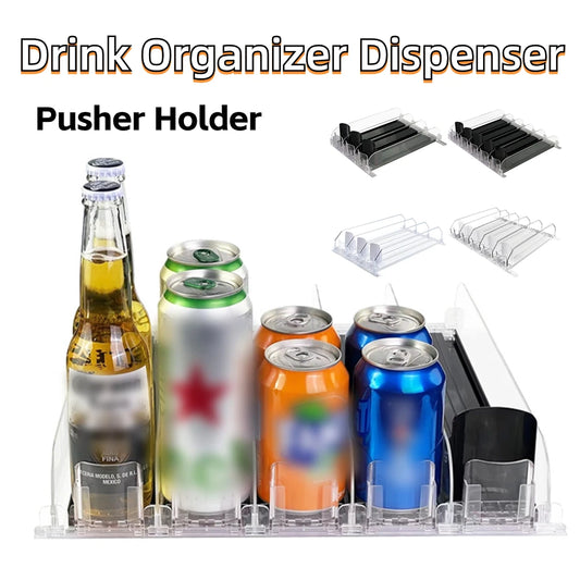 Drink Organizer Dispenser Spring Push Beverage