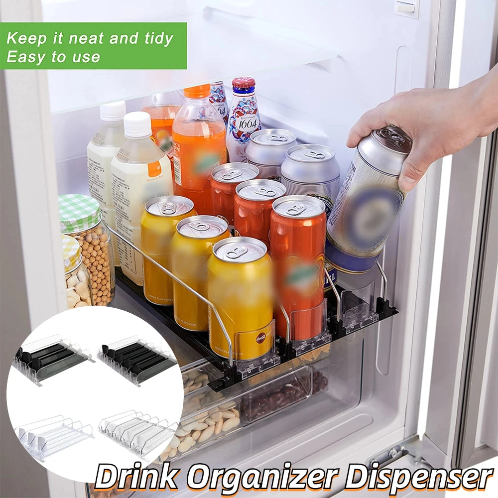 Drink Organizer Dispenser Spring Push Beverage