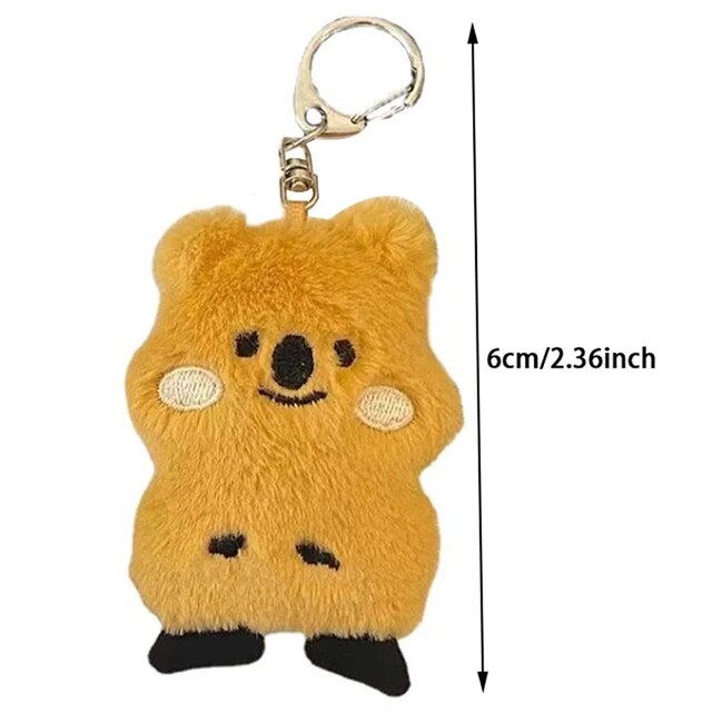 Fluffy Rabbit Fur Pompon Bunny Keychain