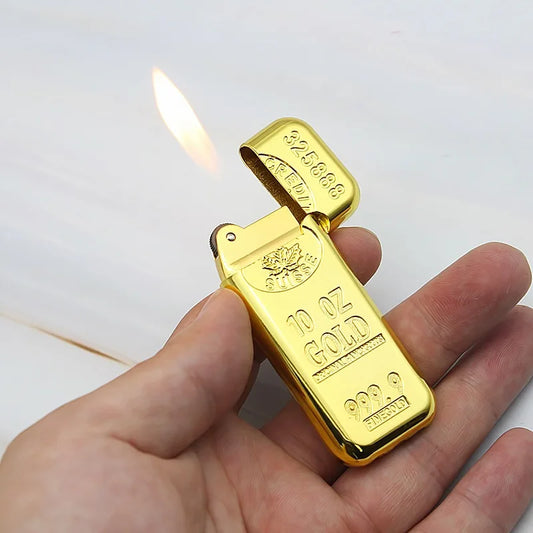 Sneakhour Gold Brick Metal Lighter