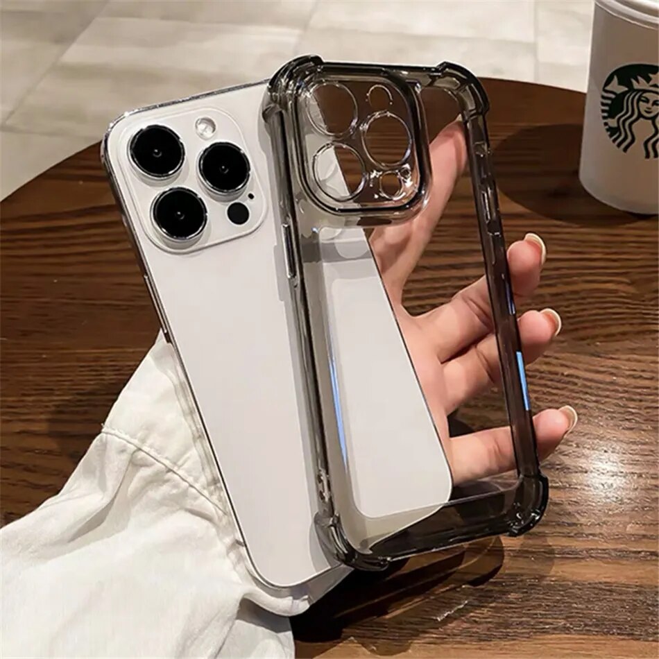 3 Transparent Color Case For all iPhone