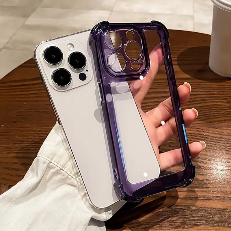 3 Transparent Color Case For all iPhone