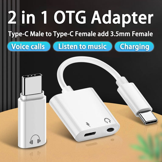 2 In 1 Splitter AUX Cable OTG Adapter