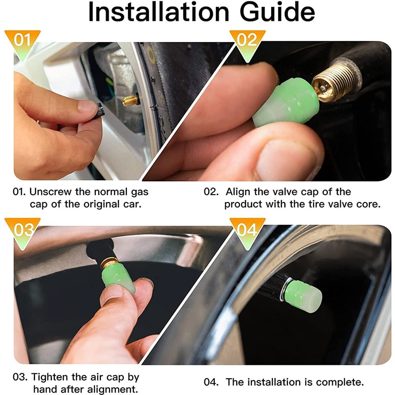 Luminous Valve Glowing car tyre Caps