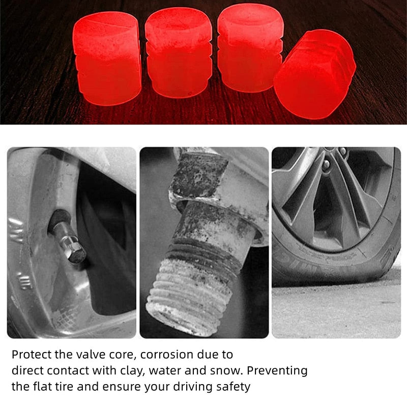 Luminous Valve Glowing car tyre Caps