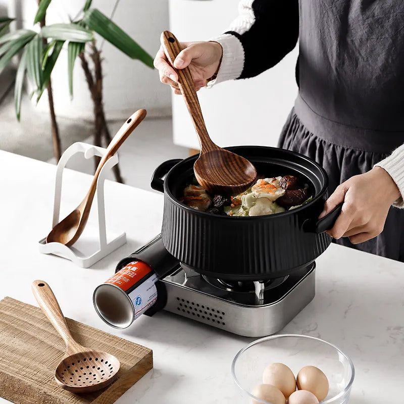 Natural Wooden Utensils Set for Kitchen