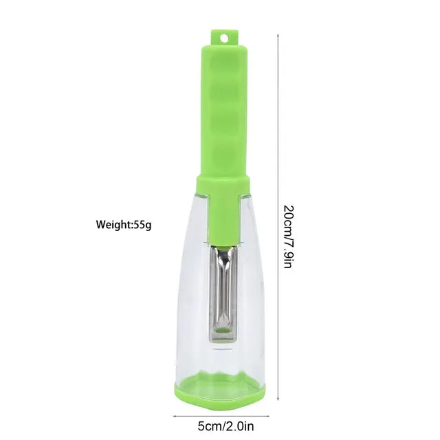 Vegetable Peeler with Container Stainless Steel