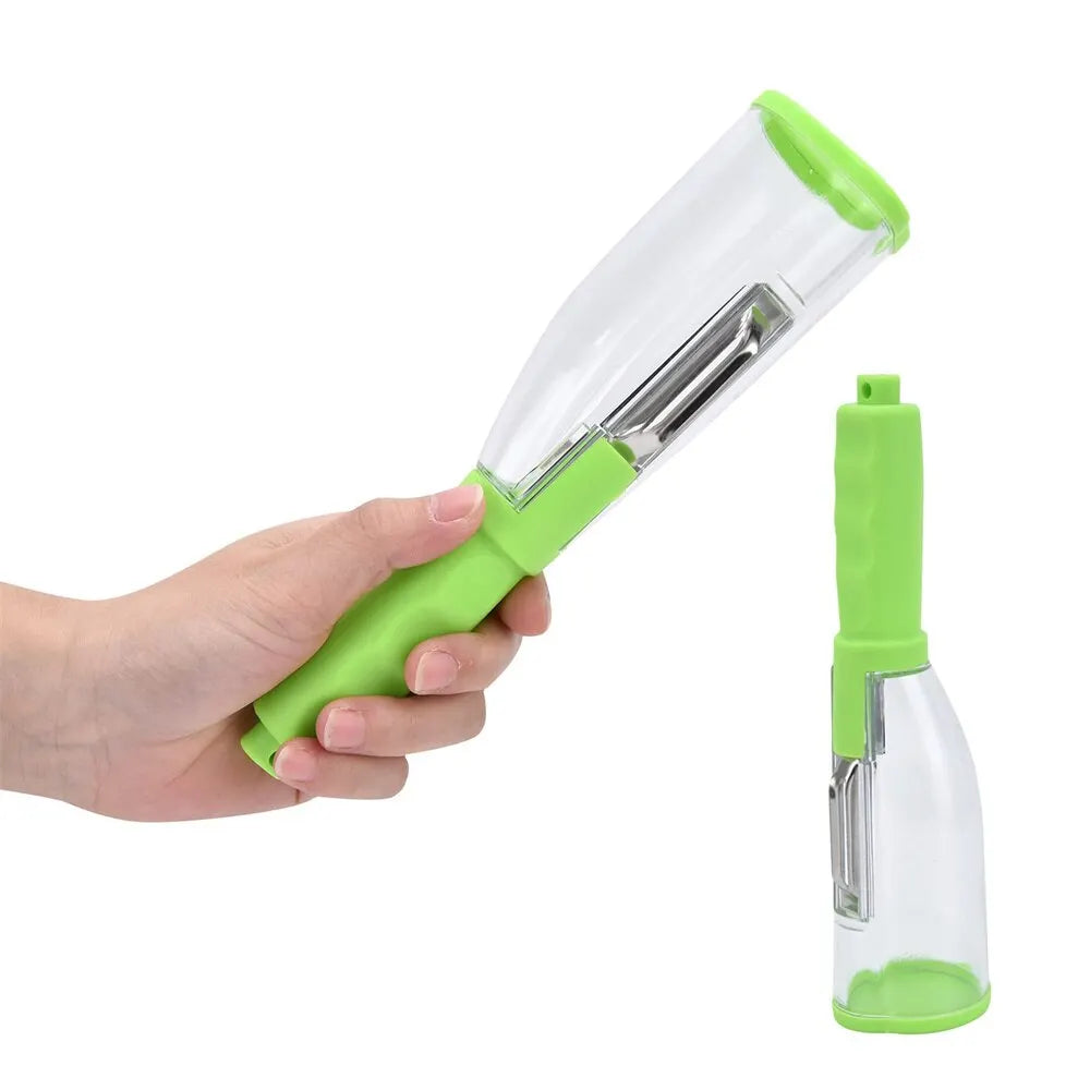 Vegetable Peeler with Container Stainless Steel