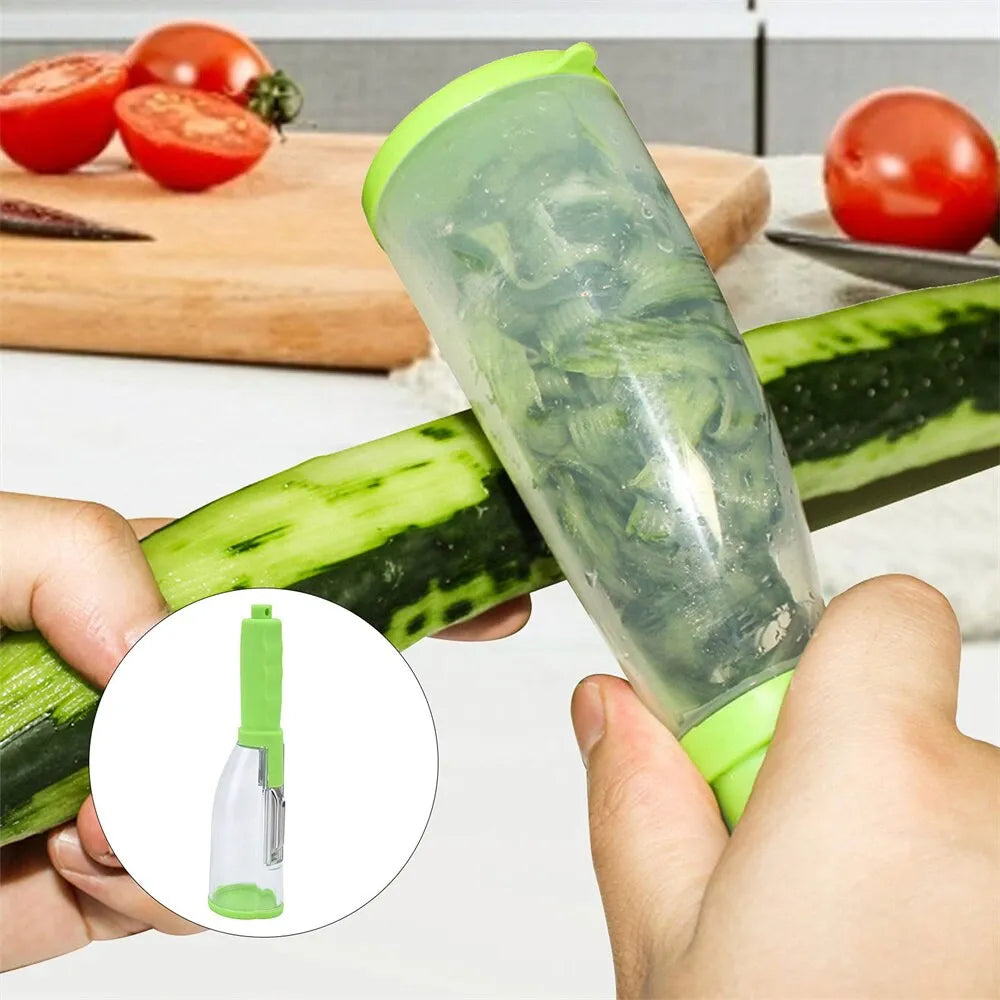 Vegetable Peeler with Container Stainless Steel