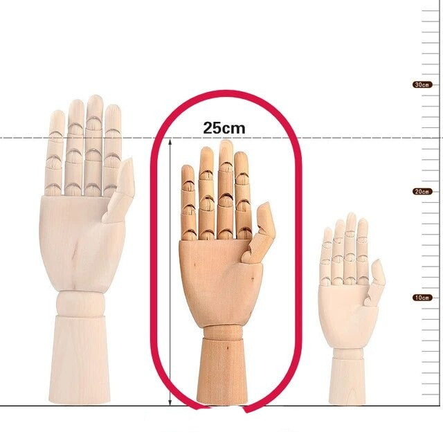 Wooden Hand Figurines Rotatable Joint Hand Model